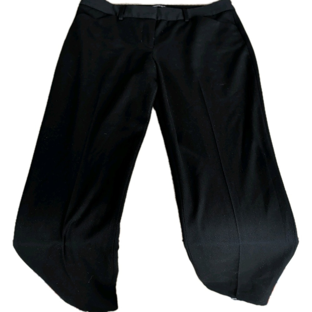 Express Women's Dress Pants Editor Size 6R Black Waist 33 Inseam 33 Needs Hem